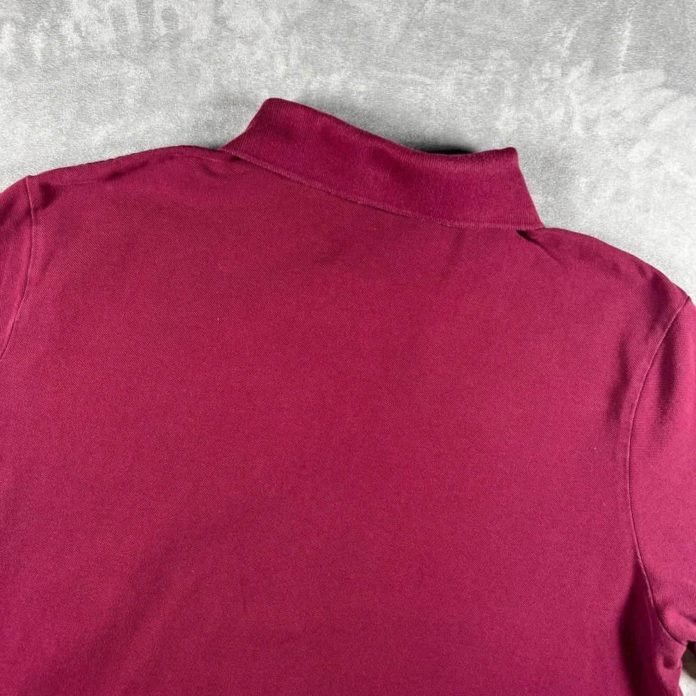 Polo Ralph Lauren Mens XL Burgundy Classic Fit Short Sleeve Pique Polo Shirt